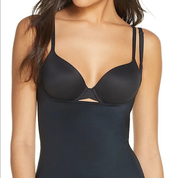 SPANX® Suit Your Fancy Open Bust Black Camisole L